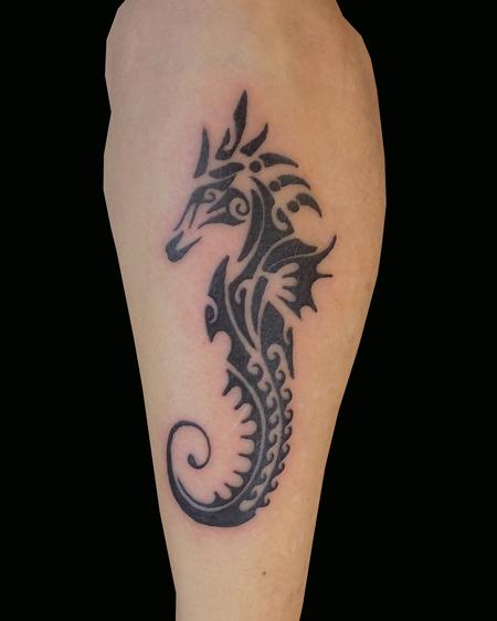 Tattoos - Polynesian Seahorse - 126346